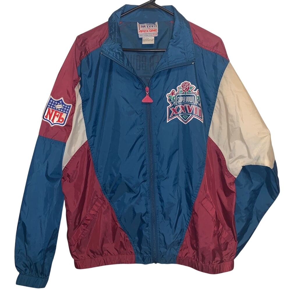 Vintage 1992 Super Bowl XXVIII Cowboys Apex One Windbreaker Jacket Medium